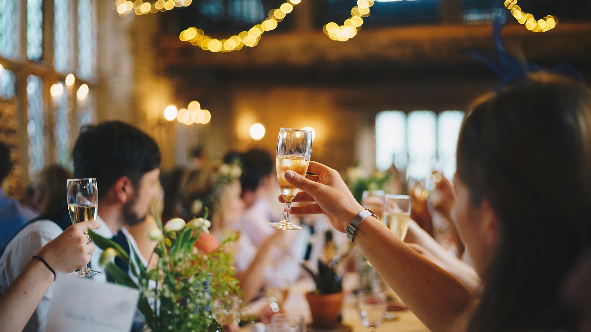 brindisi durante il ricevimento di matrimonio