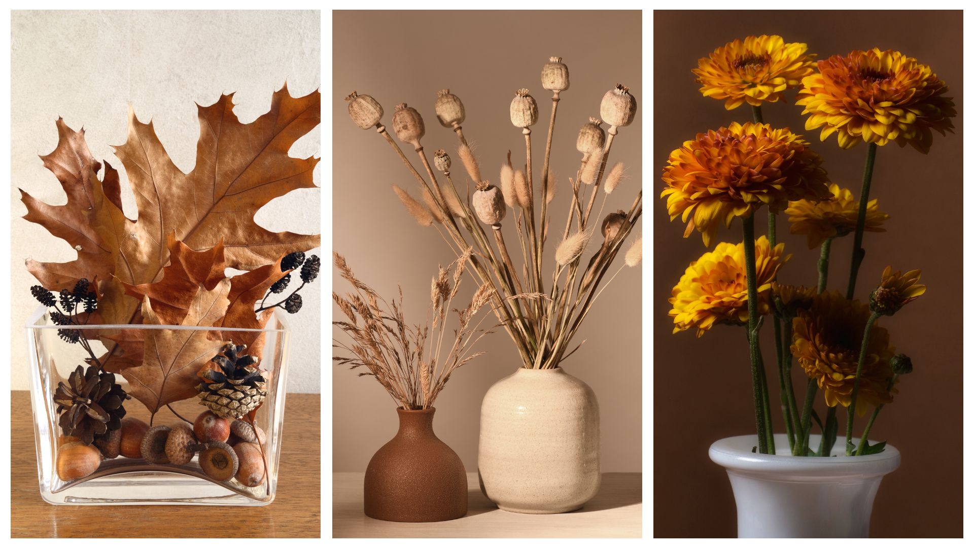 decorazioni autunnali casa fiori